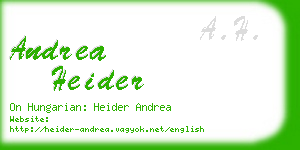 andrea heider business card